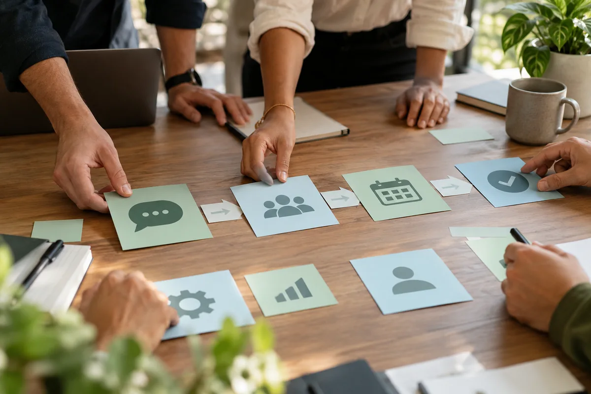 Planning workflows for implementing AI agents in a business