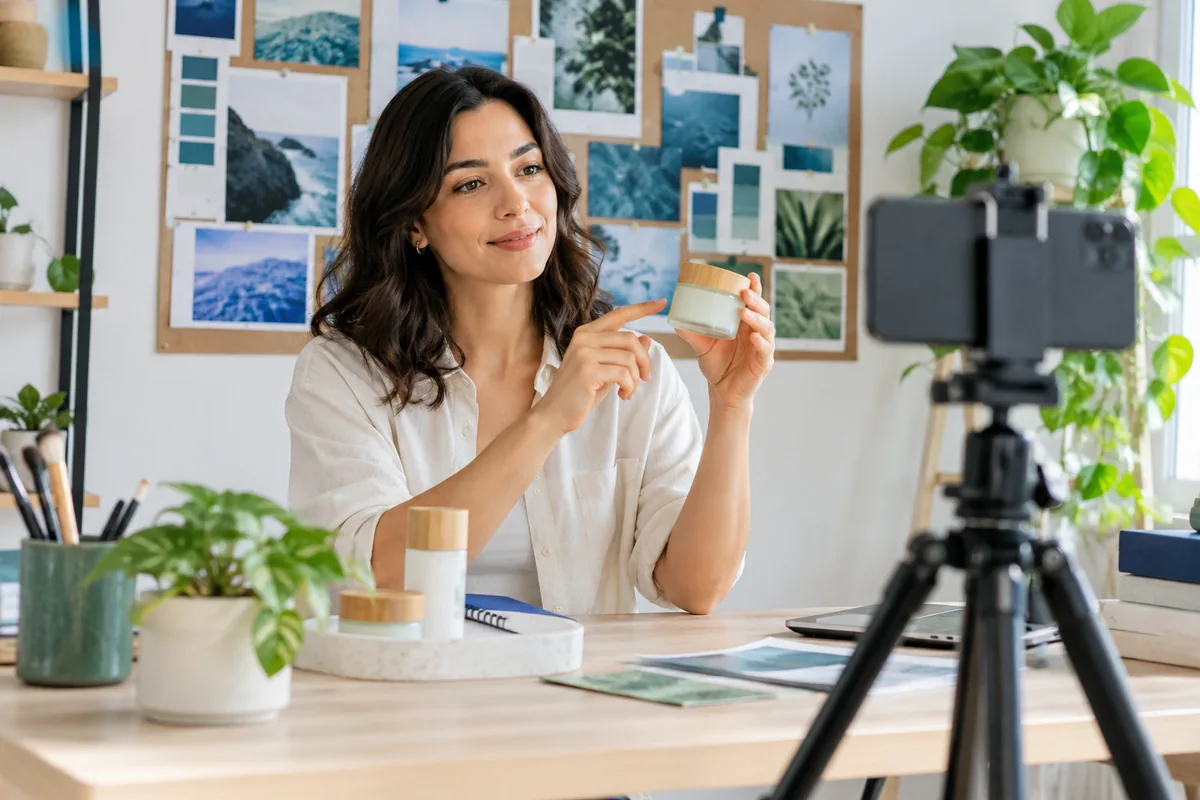 Creating social media marketing content with product photography